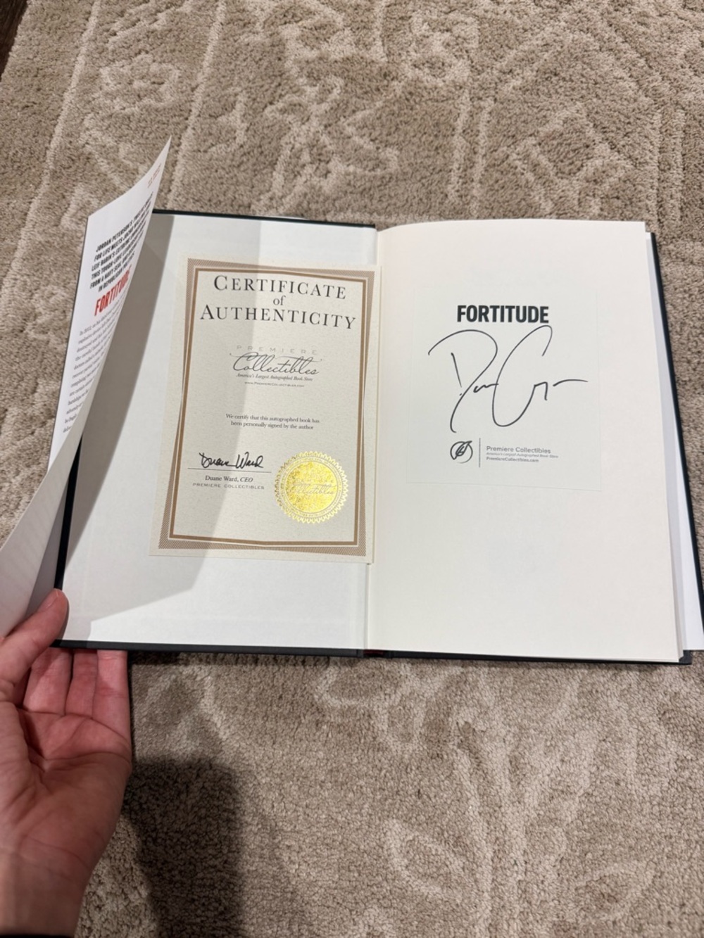 Fortitude by Dan Crenshaw signed HC DJ NAVY SEAL STATE REPRESENTATIVE